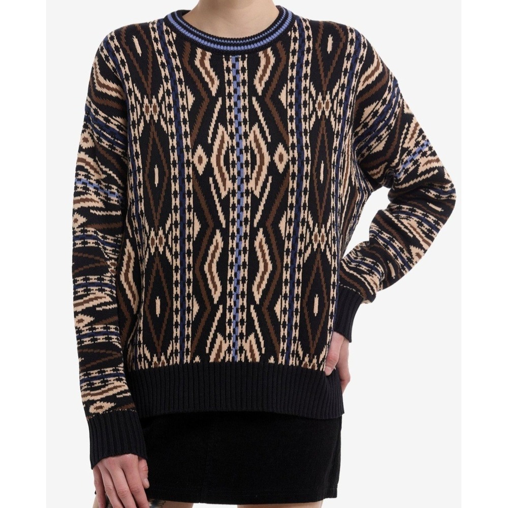Thorn And Fable Granpa Knit Sweater Women's Large Earth Tones Coogie‎ Style NEW